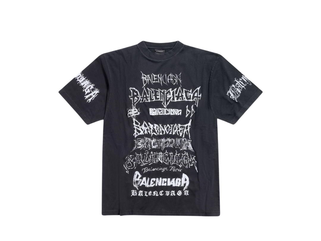 Balenciaga Balenciaga DIY Metal T-Shirt Large Fit Black And White Recycled Jersey