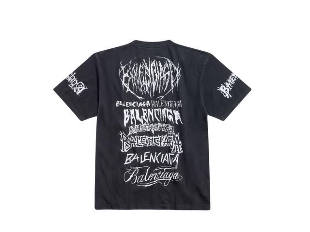 Balenciaga Balenciaga DIY Metal T-Shirt Large Fit Black And White Recycled Jersey - view 2