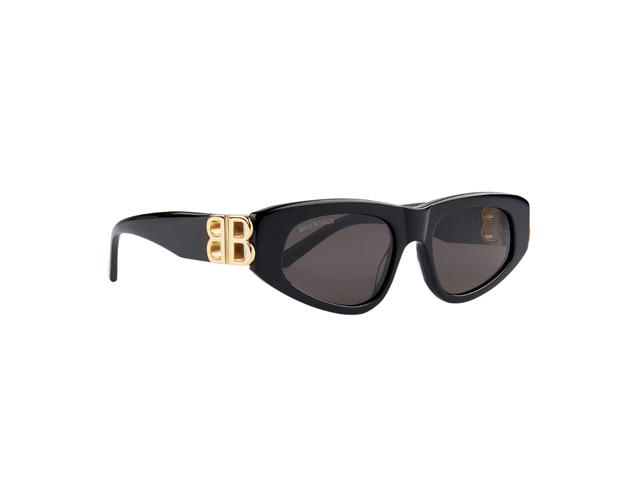 Balenciaga Balenciaga Dynasty D-Frame Sunglasses In Black Acetate With Black Lenses Gold Hardware - view 2