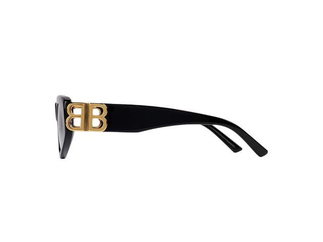 Balenciaga Balenciaga Dynasty D-Frame Sunglasses In Black Acetate With Black Lenses Gold Hardware - view 3
