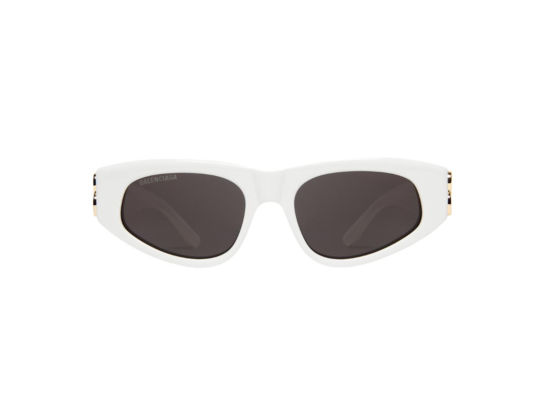 Balenciaga Balenciaga Dynasty D-Frame Sunglasses In White With Grey Lenses Gold Hardware