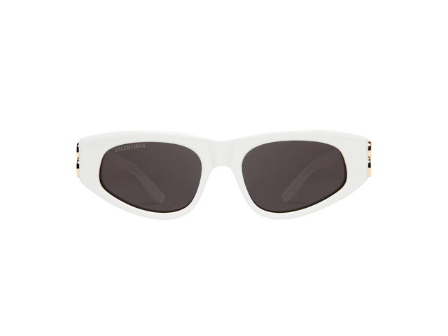 Balenciaga Balenciaga Dynasty D-Frame Sunglasses In White With Grey Lenses Gold Hardware - view 1