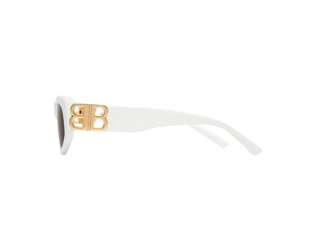 Balenciaga Balenciaga Dynasty D-Frame Sunglasses In White With Grey Lenses Gold Hardware - view 3