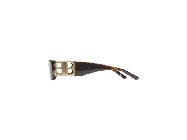 Balenciaga Balenciaga Dynasty Rectangle Sunglasses In Dark Havana Acetate With Grey Lenses - view 2