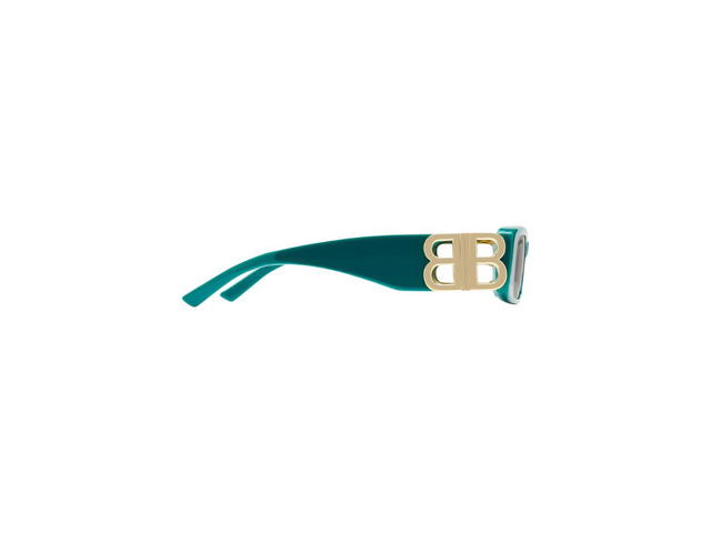 Balenciaga Balenciaga Dynasty Rectangle Sunglasses In Green Acetate With Grey Lenses - view 3