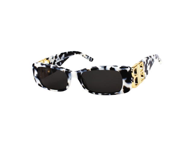 Balenciaga Balenciaga Dynasty Sunglasses In Metal Acetate Frame With Grey Lenses - view 3