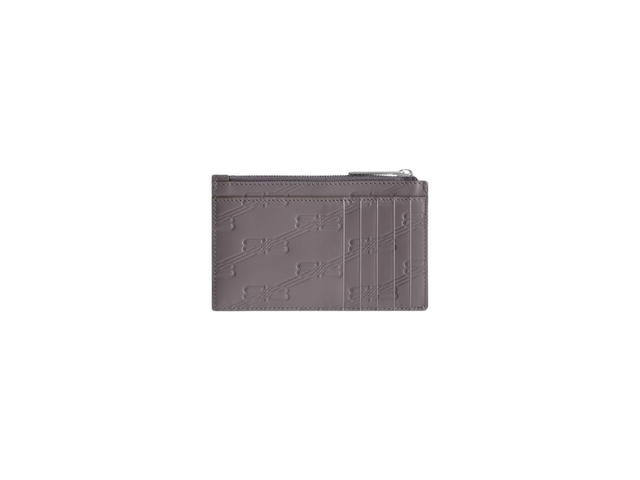 Balenciaga Balenciaga Embossed Monogram Long Coin And Card Holder In Dark Grey Embossed BB Monogram Box Calfskin - view 2