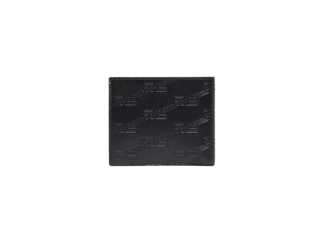 Balenciaga Balenciaga Embossed Monogram Square Folded Wallet In Black Embossed BB Monogram Box Calfskin - view 2
