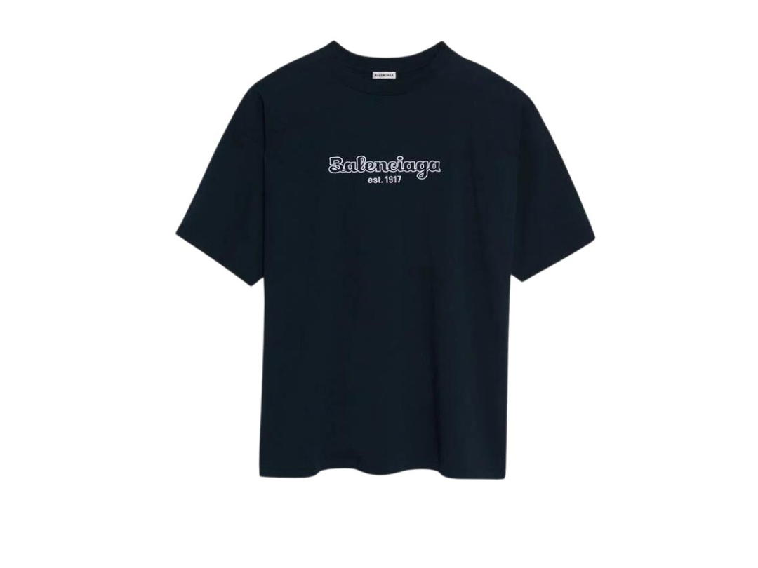 Balenciaga Balenciaga Est. 1917 Oversize T-Shirt Navy Blue