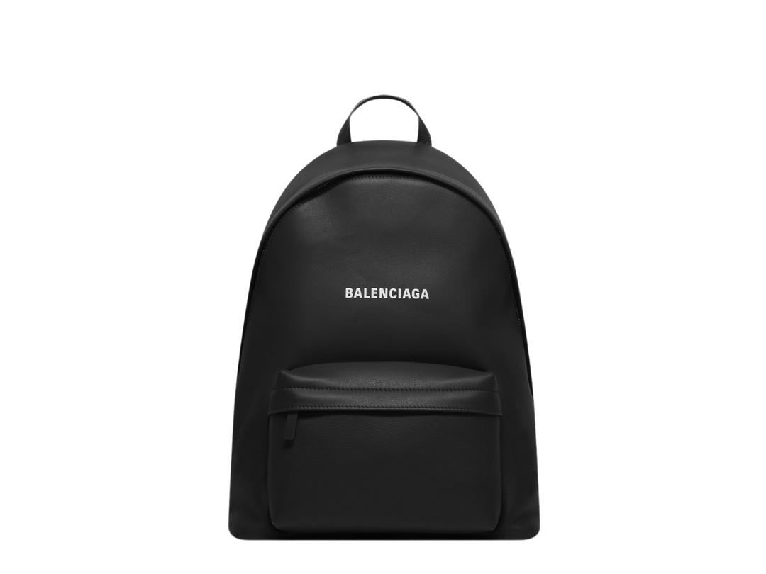 Balenciaga Balenciaga Everyday Backpack In Smooth Double Calfskin With Palladium Hardware Black