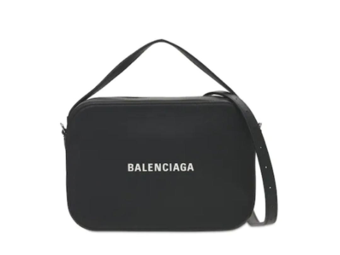 Balenciaga BALENCIAGA EVERYDAY LEATHER CAMERA BAG BLACK/WHiTE