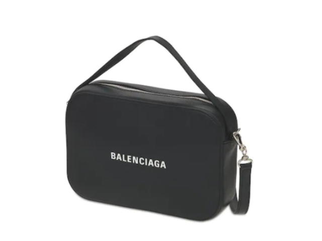 Balenciaga BALENCIAGA EVERYDAY LEATHER CAMERA BAG BLACK/WHiTE - view 2