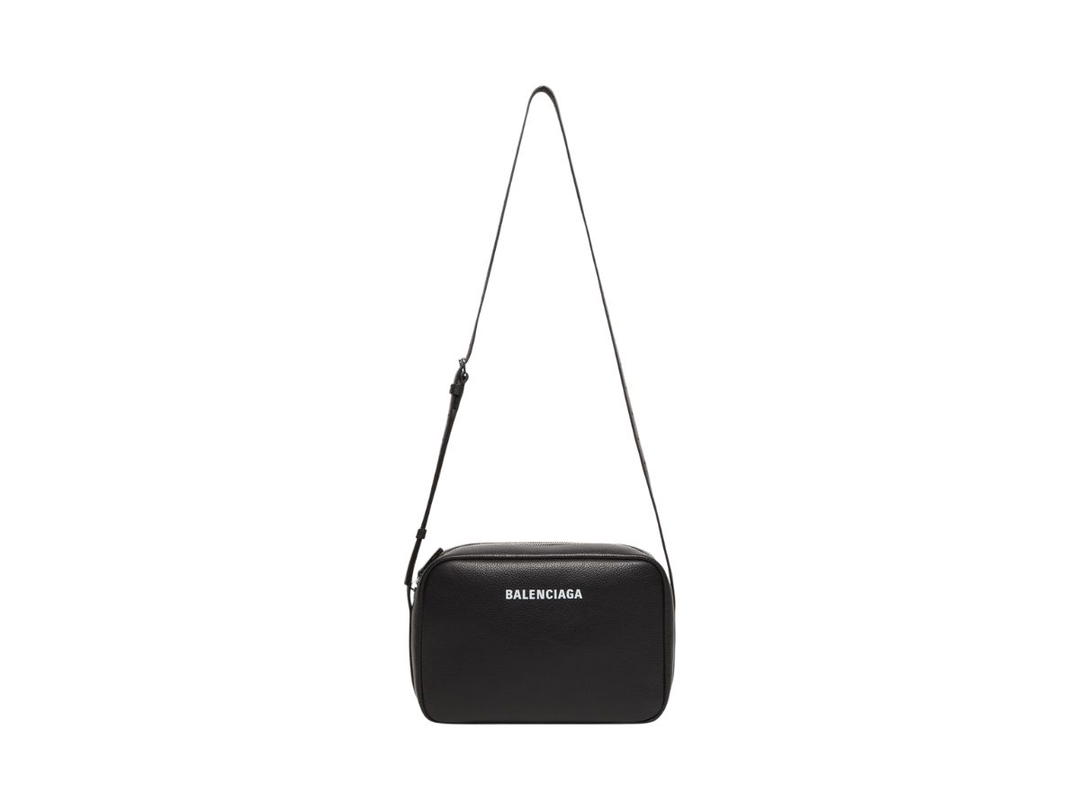 Balenciaga Balenciaga Everyday Medium Camera Bag In Black Grained Calfskin With Semi-Shiny Palladium Hardware