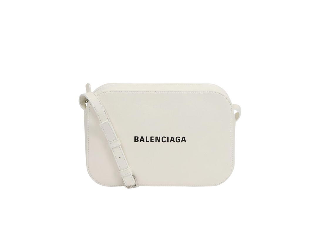 Balenciaga Balenciaga Everyday Small Camera Bag In White Leather With Silver-Tone Hardware