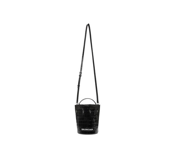 Balenciaga Balenciaga Everyday XS Bucket Bag In Crocodile Embossed Black - view 3