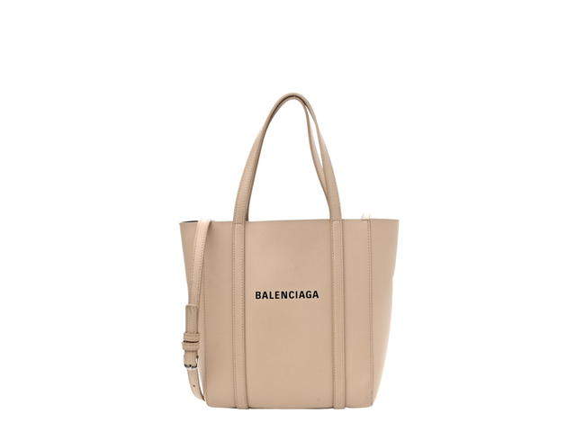 Balenciaga Balenciaga Everyday XXS Tote Bag In Calfskin Leather Light Beige - view 1