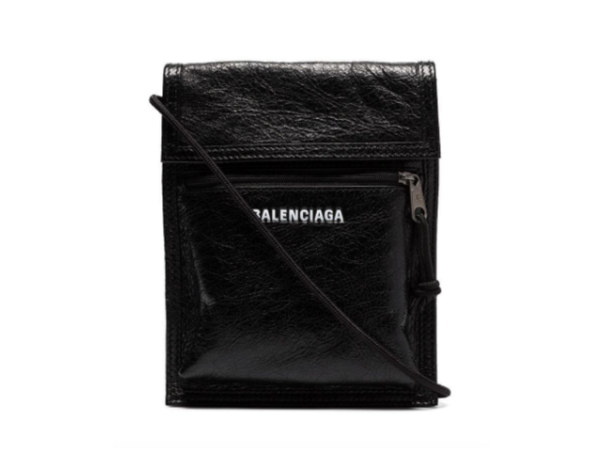 Balenciaga Balenciaga Explorer Arena Cracked Leather Messenger Bag