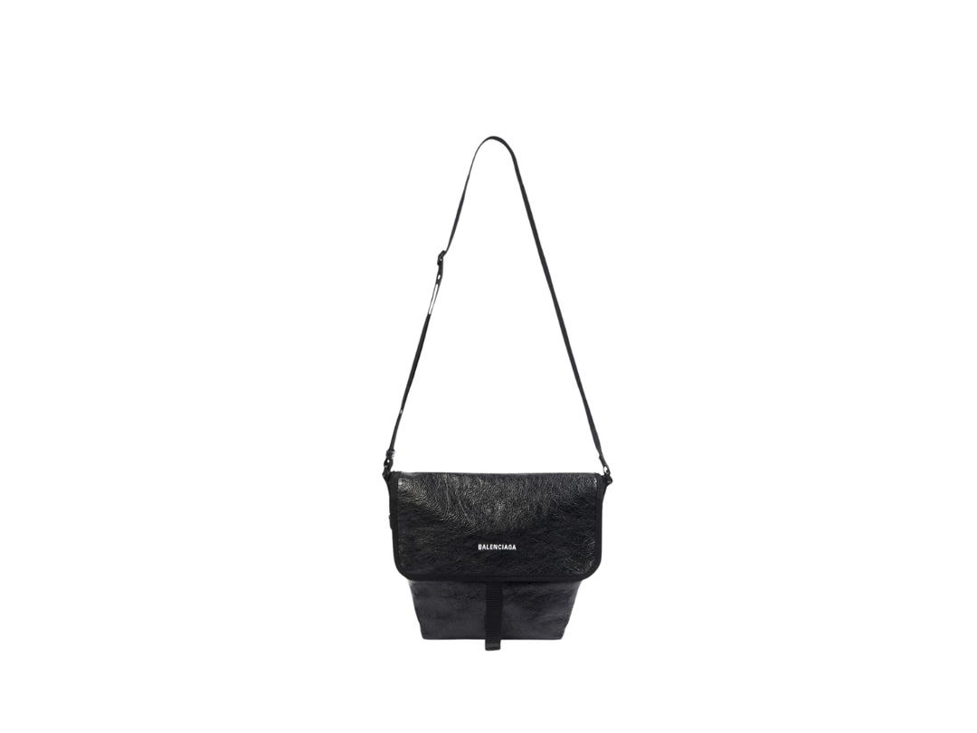 Balenciaga Balenciaga Explorer Small Messenger Bag In Arena Lambskin Black
