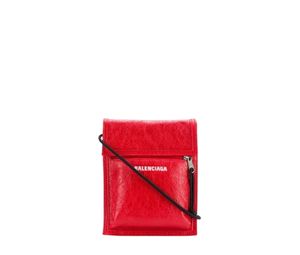 Buy Balenciaga Explorer Small Pouch With Strap In Arena Lambskin Red at Sasom – Authentic and Ready to Ship