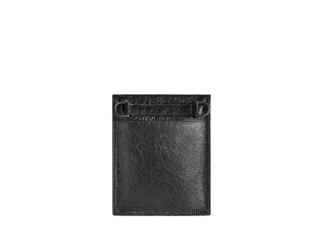 Balenciaga Balenciaga Explorer Small Pouch With Strap In Black Arena Lambskin Leather With Matte Black Hardware Black - view 5