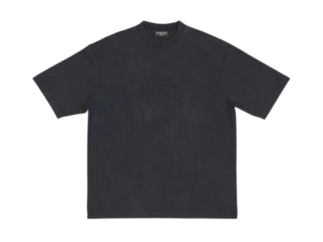 Balenciaga Balenciaga Fashion Institute Medium Fit T-shirt Washed Black