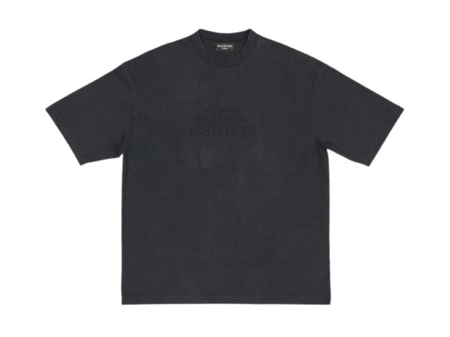 Balenciaga Balenciaga Fashion Institute Medium Fit T-shirt Washed Black - view 1