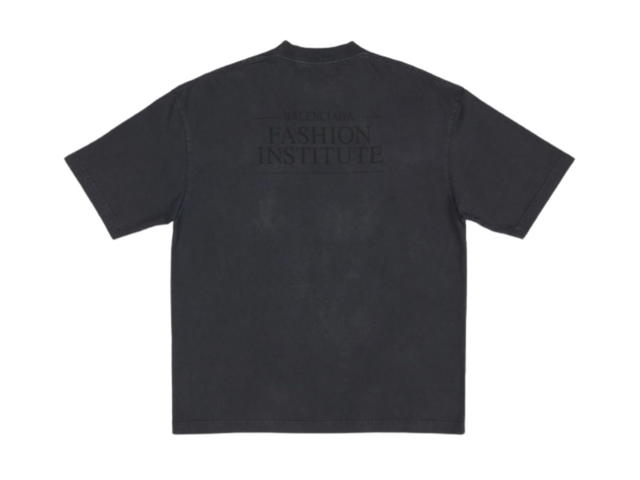 Balenciaga Balenciaga Fashion Institute Medium Fit T-shirt Washed Black - view 2