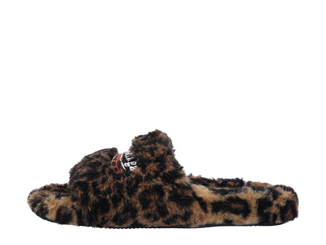 Balenciaga Balenciaga Faux Fur Logo Slides Multicolor - view 2