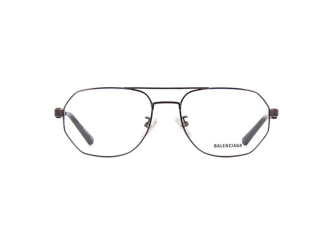 Balenciaga Balenciaga Geometric Frame Glasses In Metal Dark Ruthenium