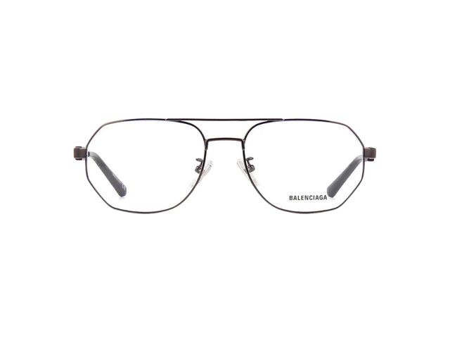 Balenciaga Balenciaga Geometric Frame Glasses In Metal Dark Ruthenium - view 1