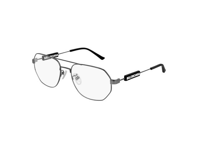Balenciaga Balenciaga Geometric Frame Glasses In Metal Dark Ruthenium - view 2
