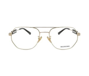 Buy Balenciaga Geometric Frame Glasses In Metal Gold and Black Rubber at Sasom – Authentic and Ready to Ship