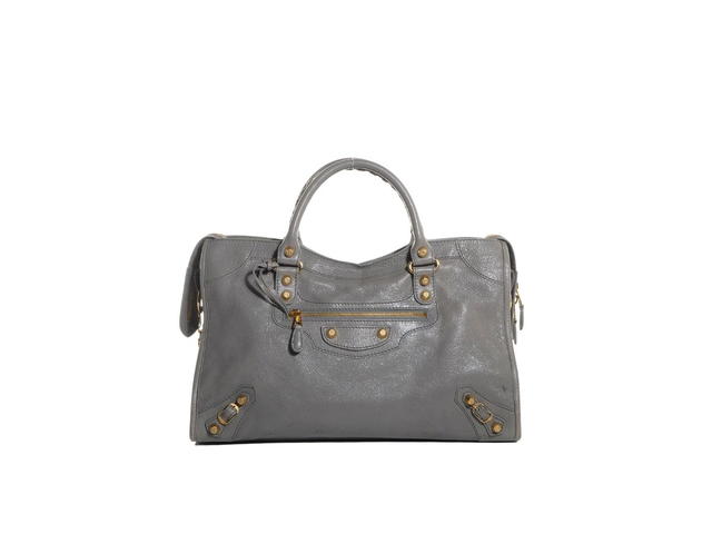 Balenciaga Balenciaga Giant Part Time Bag In Lambskin Leather With Gold Hardware Grey - view 1