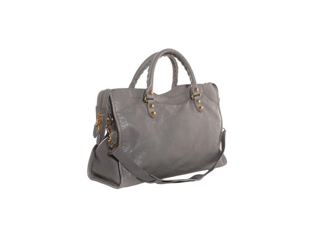 Balenciaga Balenciaga Giant Part Time Bag In Lambskin Leather With Gold Hardware Grey - view 2