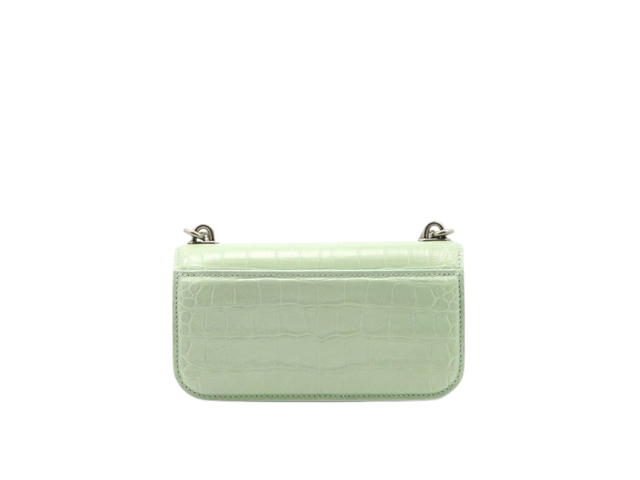 Balenciaga Balenciaga Gossip XS Shoulder Bag In Calfskin Leather With Silver Hardware Green - view 3