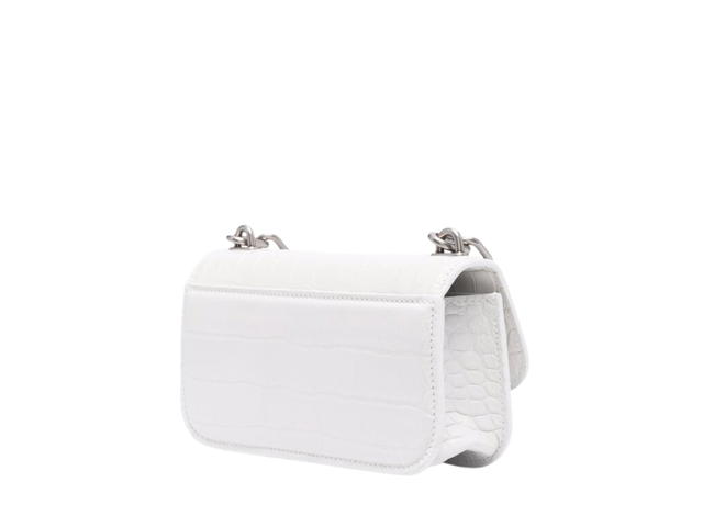 Balenciaga Balenciaga Gossip XS Shoulder Bag In Calfskin Leather With Silver Hardware White - view 2