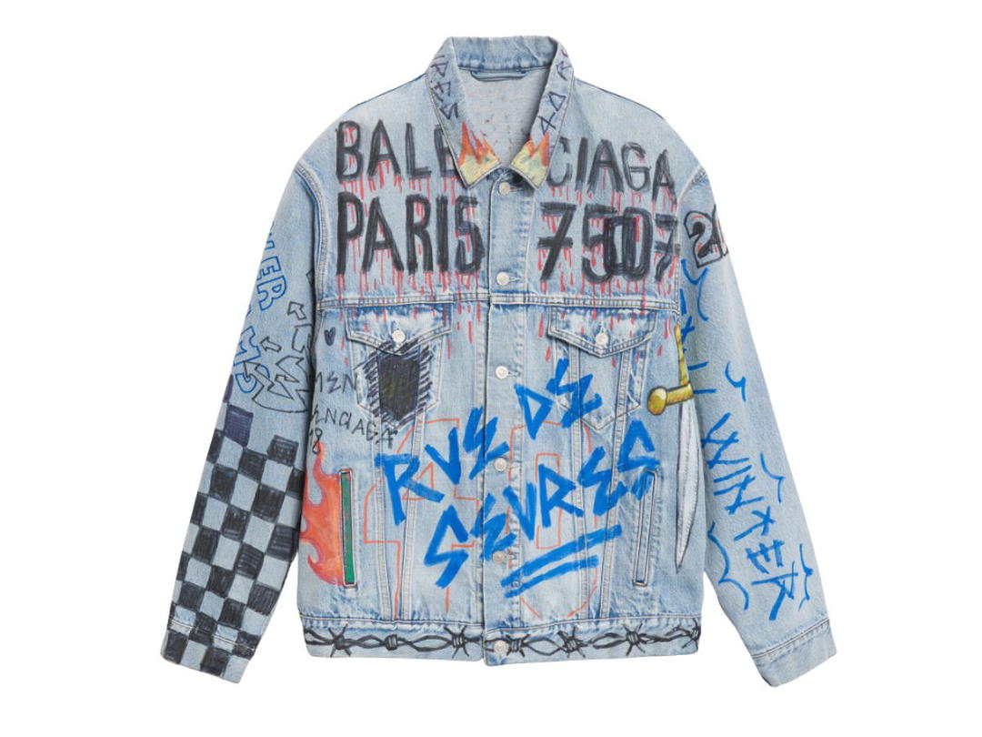 Balenciaga Balenciaga Graffiti Denim Jacket
