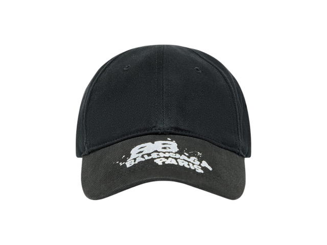 Balenciaga Balenciaga Hand-Drawn BB Icon Cap In Black And White Cotton Drill - view 1