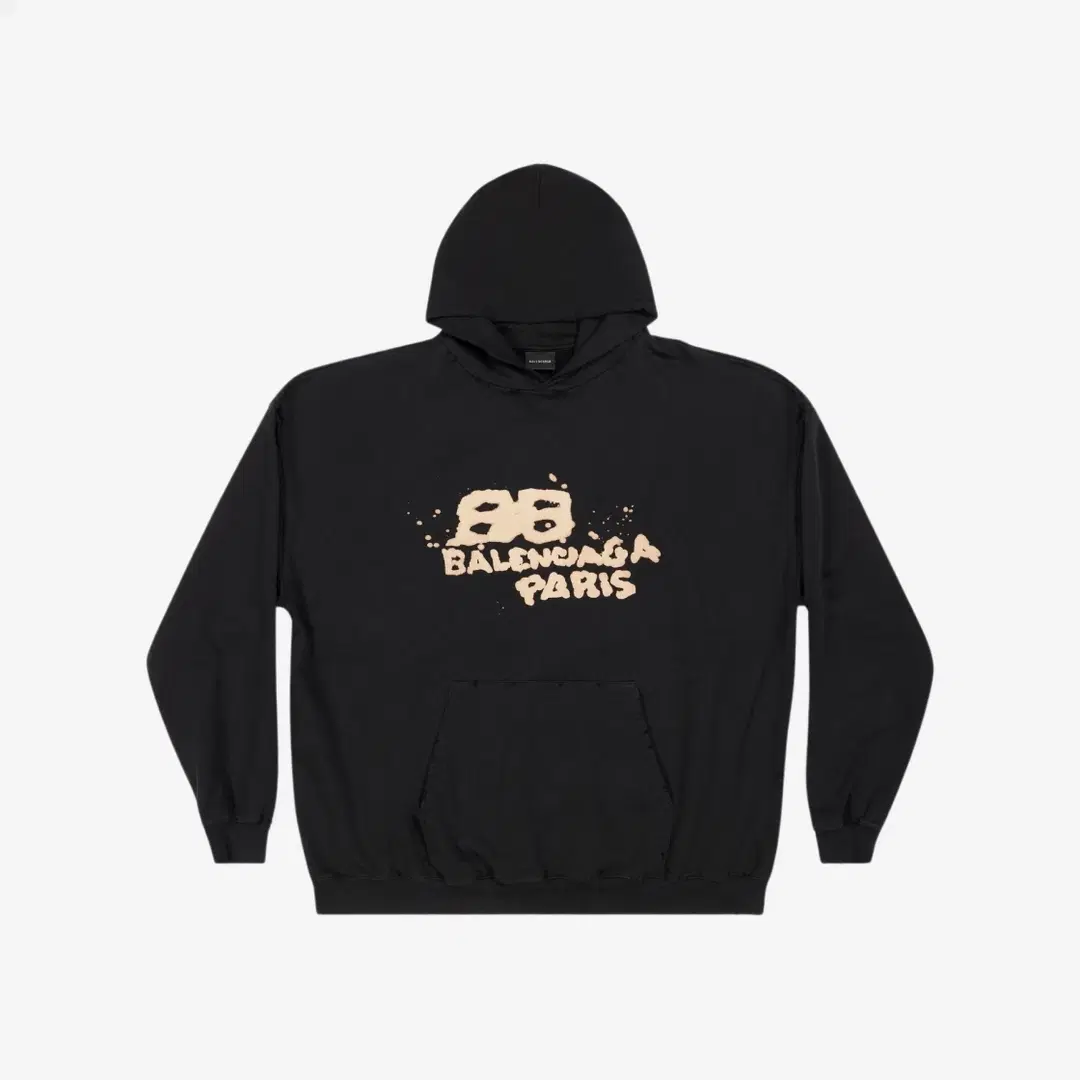 Balenciaga Balenciaga Hand Drawn BB Icon Hoodie Large Fit Black