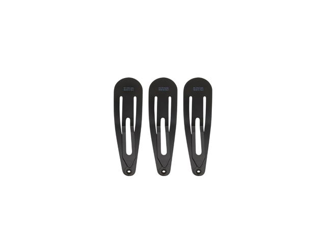 Balenciaga Balenciaga Holli XS Clip Set Of 3 In Matte Black With Gold BB Balenciaga Logo Shiny Gold Steel - view 2