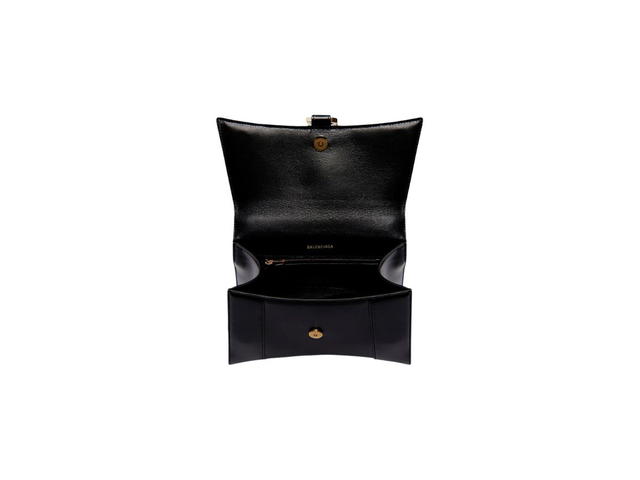 Balenciaga Balenciaga Hourglass Small Handbag Box In Shiny Calfskin Black - view 3