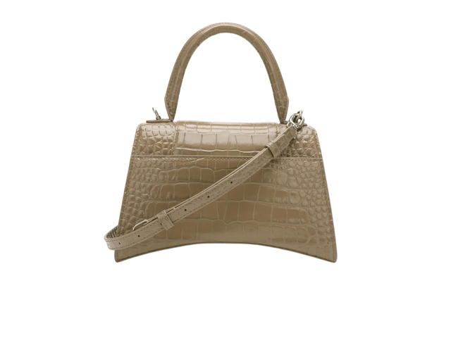 Balenciaga Balenciaga Hourglass Small Handbag Crocodile Embossed In Light Brown - view 2