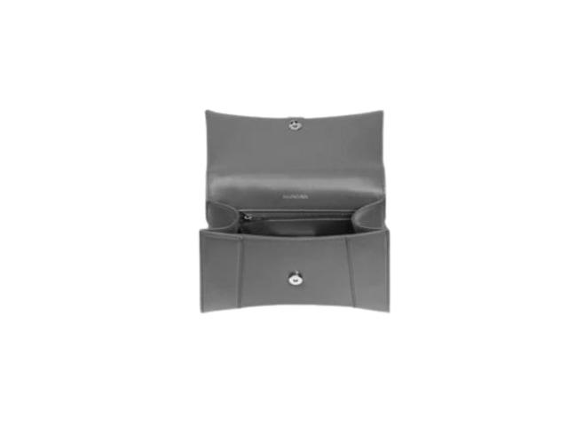 Balenciaga Balenciaga Hourglass Small Handbag In Dark Grey Shiny Box Calfskin In Dark Grey Shiny Box Calfskin With Aged-Silver B Logo - view 4