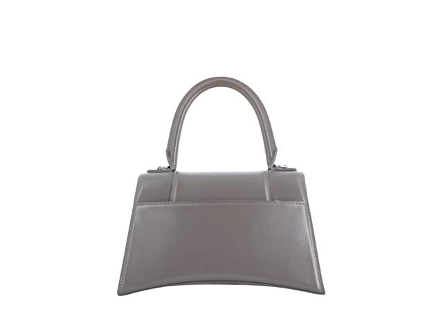 Balenciaga Balenciaga Hourglass Small Handbag In Shiny Box Calfskin Leather With Silver B Logo Grey - view 2
