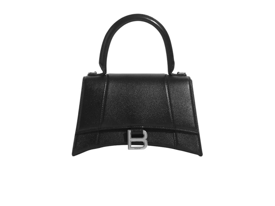 Balenciaga Balenciaga Hourglass Small Top Handle Bag in Black Grained Leather