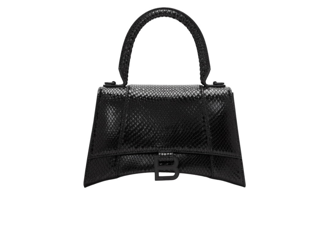 Balenciaga Balenciaga Hourglass Small Tote Bag In Snake Black