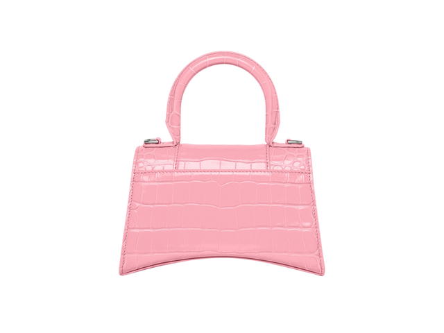 Balenciaga Balenciaga Hourglass XS Handbag Crocodile Embossed In Pink - view 2
