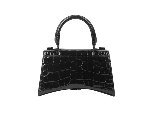 Balenciaga Balenciaga Hourglass XS Handbag Crocodile Embossed With Rhinestones Black - view 2