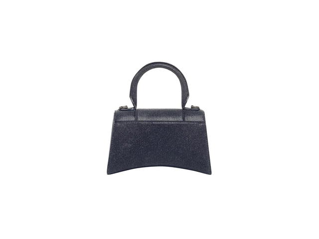 Balenciaga Balenciaga Hourglass XS Handbag In Sparkling Fabric With Shiny Silver Hardware Black - view 2
