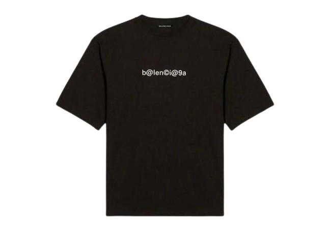Balenciaga Balenciaga Large Fit Symbolic T-Shirt Black - view 1